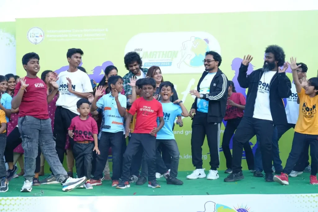 Children participating in a fun event.