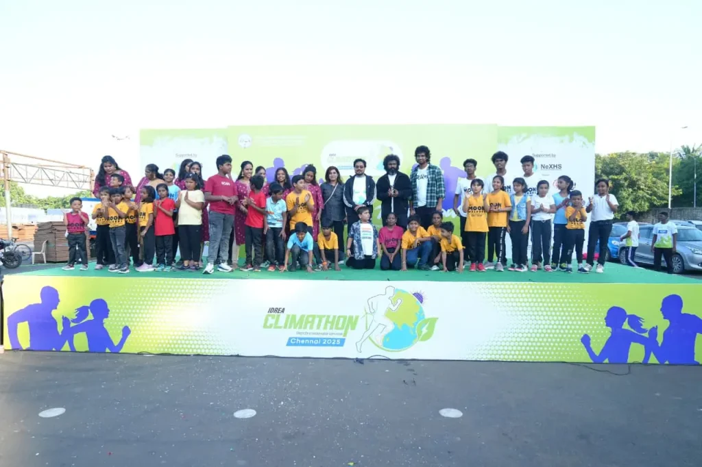Children participating in Climathon event.